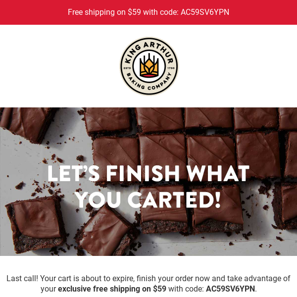 Reminder: Your $59 free shipping code