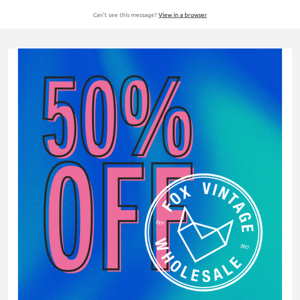 Last day to use 50% off