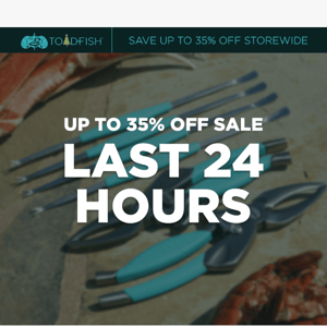 24 HOURS LEFT - UP TO 35% OFF SALE