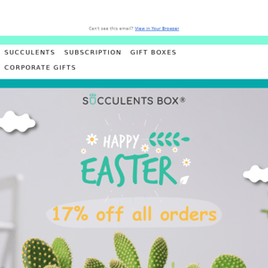 Easter Delight: Enjoy 17% Off All Orders