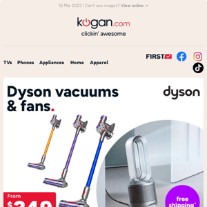 Dyson V7 Advanced Origin Cordless Vacuum $349 (Don't Pay $599) & more Dyson deals