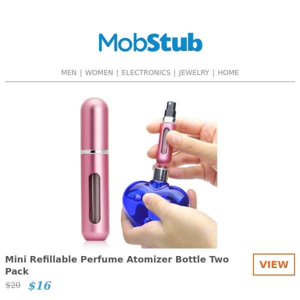 DEAL OF THE DAY: Mini Refillable Perfume Atomizer Bottle Two Pack - ONLY $16!