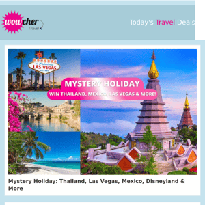 #WowcherMysteryHoliday - buy today, find out your destination TOMORROW! 🤩