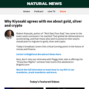 Why Kiyosaki agrees with me about gold, silver and crypto