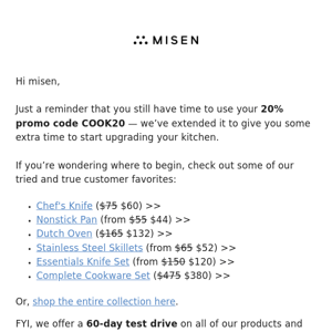 RE: Your 20% off sitewide discount