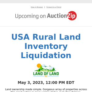 USA Rural Land Inventory Liquidation