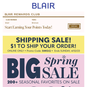 YAY! $1 Shipping is Back + 60% Off Ends Tonight!