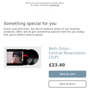 OUT NOW! BETH ORTON REPRESSES!