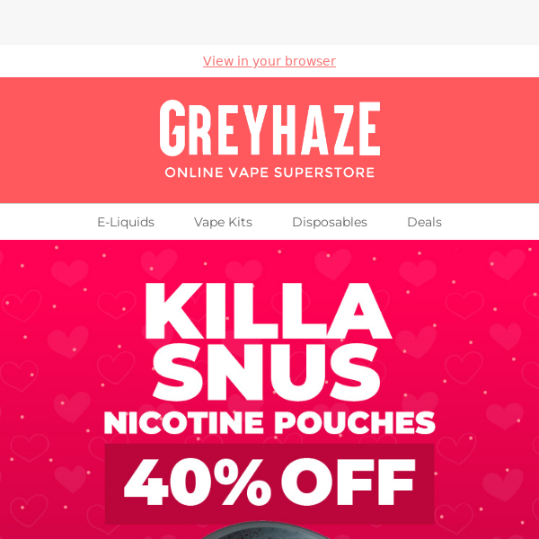 UP TO 40% OFF ON NICOTINE POUCHES! 😍