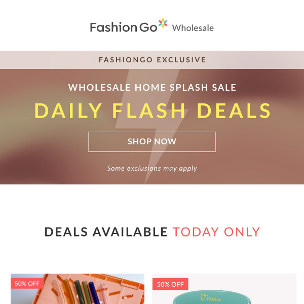 Monday Flash Deals⚡  Shop 50% off select products