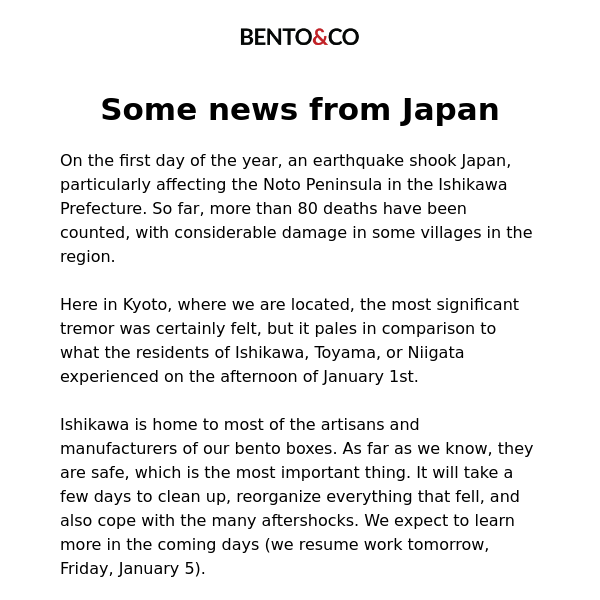 Some news from Japan