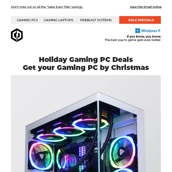 ✔ Holiday Gaming PC Sale – Order Now for Christmas Delivery