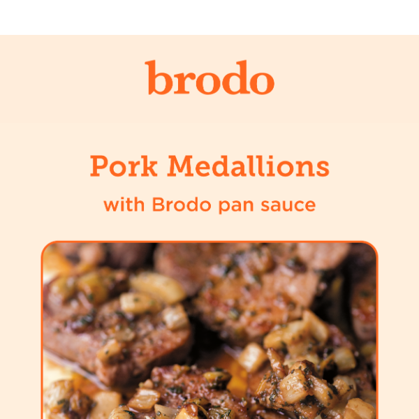 Pork Medallions with Brodo Pan Sauce Recipe