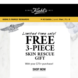 Kiehl's, Free 3-Piece Gift For You!