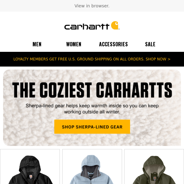 Sherpa-lined warmth meets Carhartt-toughness