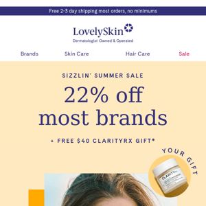 22% off Sizzlin' Summer Sale starts now + $40 ClarityRx gift