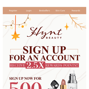 Haven't Registered Your Account Yet? Sign Up Now For 500 🎁 Rewards Points!