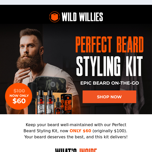 Enjoy $40 OFF The Perfect Beard Styling Kit