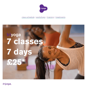 thinking about trying yoga Triyoga? Now is the ideal time 💜