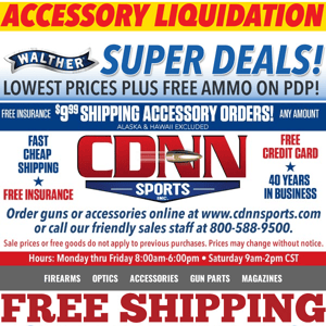 Walther Super Deals & Accessory Liquidation!! - Call 800-588-9500