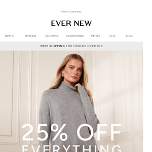 Boxing Day | 25% Off* Everything Continues