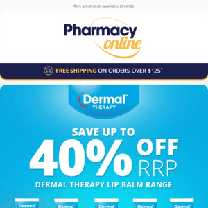 Weekly Deals! Dermal Therapy Lip Balm Up to 40% OFF rrp | Life Space Probiotics | Caruso's + more!