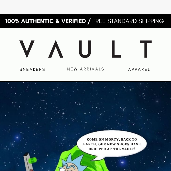 📣Morty, Quick! Earth Just Dropped Our Latest Sneaker At the Vault!