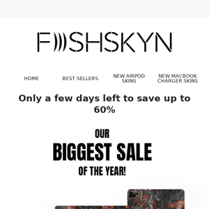 Black Friday up to 60% OFF!