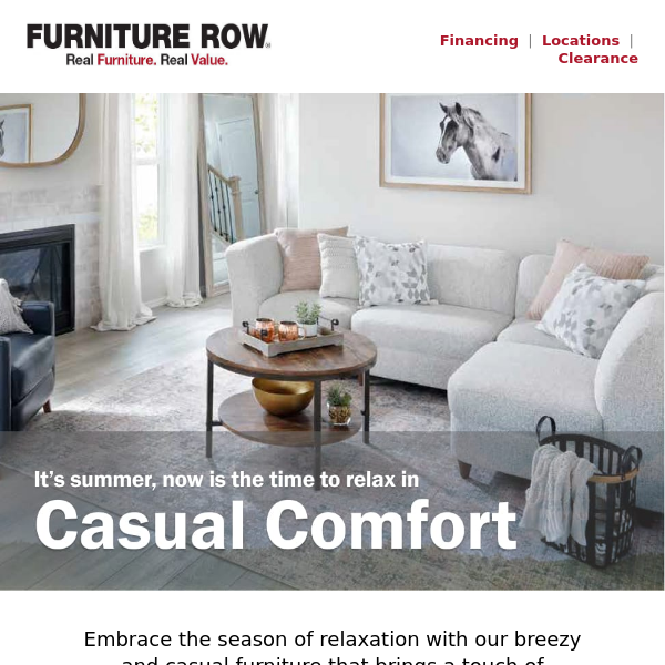Furniture Row®. Real Furniture. Real Value.