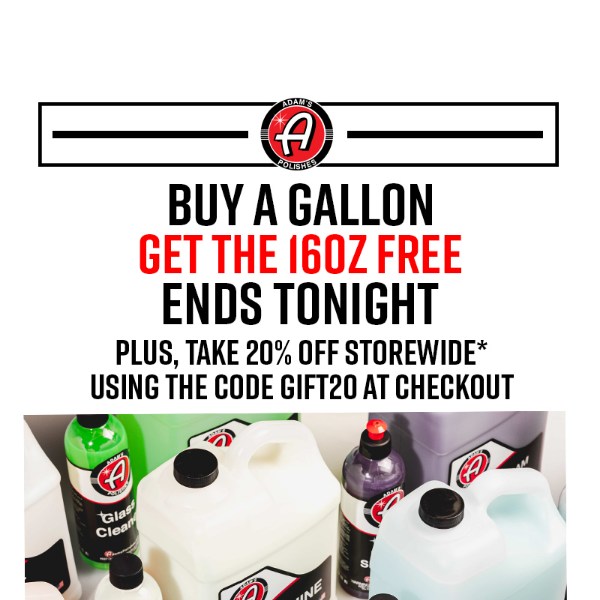 BOGO Ends Tonight: Buy A Gallon, Get The 16oz Free