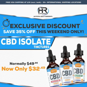 😌Relax with 35% Off of Our CBD Isolate Tinctures  😌