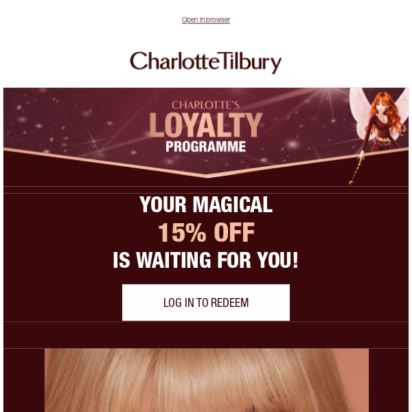 15% OFF! Especially For You, Charlotte Tilbury 💖