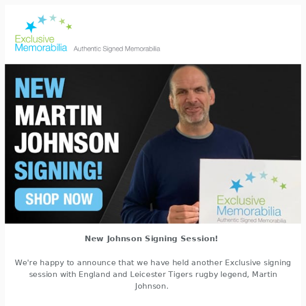 New Martin Johnson Signing! 🏉