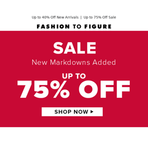 SALE: Up to 75% Off ❗