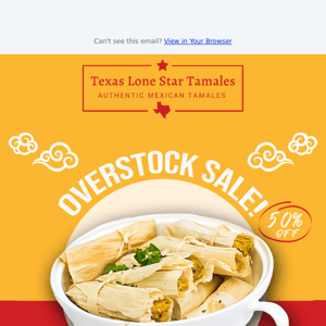 Exclusive 50% OFF Overstock Sale