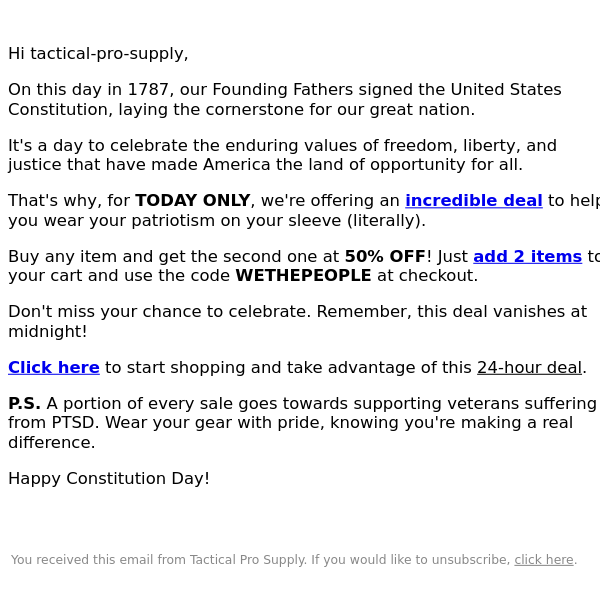 Happy Constitution Day [Discount Inside]! 🦅