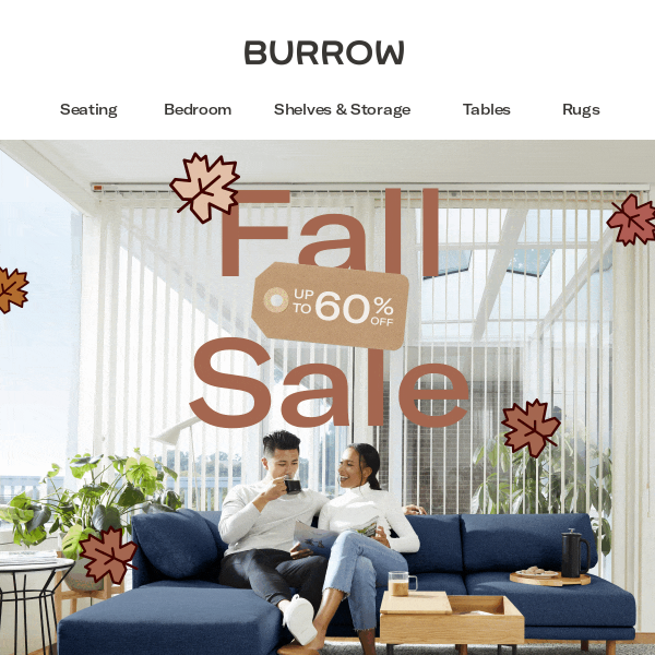 Fall Sale at BURROW: Get 20% off on all Modular Seating Collections 🍂🛋️