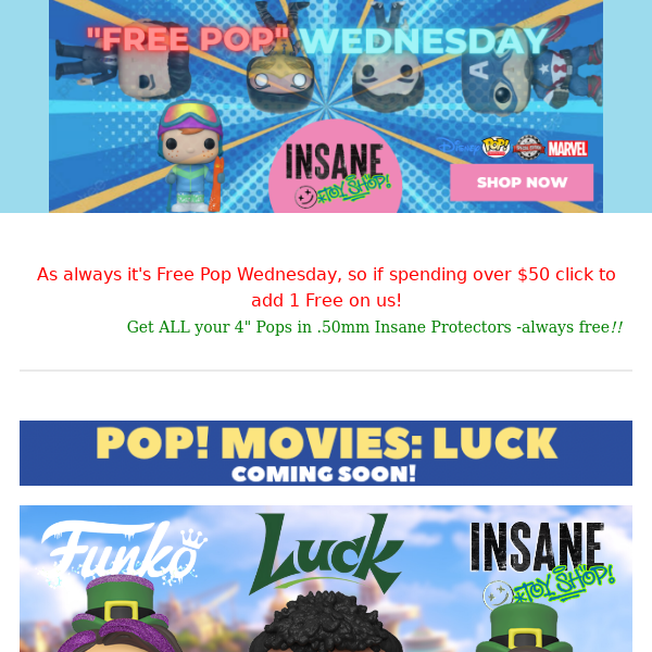 ✨✨FREE POP Wed.+ Luck Movie + Overwatch 2 + over 400 Pops! added today✨✨