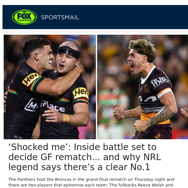 ‘Shocked me’: Inside battle set to decide GF rematch... and why NRL legend says there’s a clear No.1