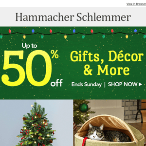 Gifts, Décor, & MORE! Save up to 50%!