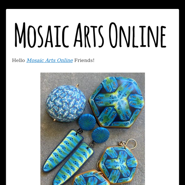 SARAH SHRIVER'S POLYMER CLAY KALEIDOSCOPE CANING ONLINE COURSE AT OUR SISTER COMPANY~CREATE ARTS ONLINE!