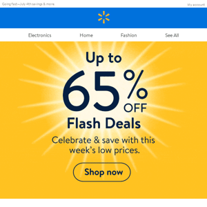 Up to 65% off Flash Deals⚡️