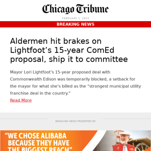 Aldermen hit brakes on Lightfoot’s 15-year ComEd proposal