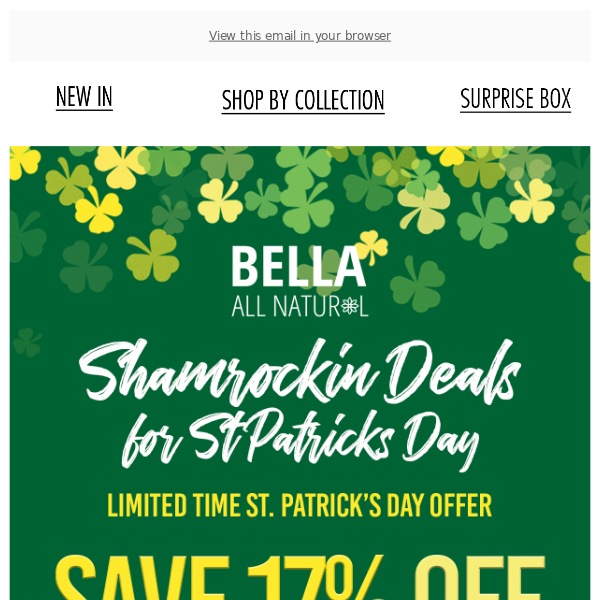 It’s your lucky day! Save 17% Off + Free Shipping 🍀