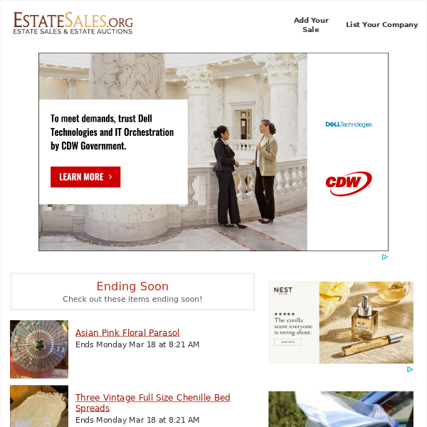Your daily items for sale on EstateSales.org