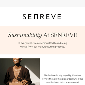 Sustainability at SENREVE