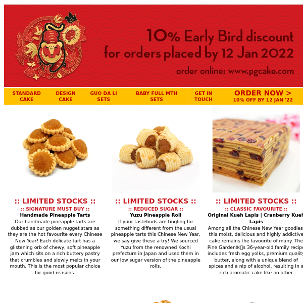 {LAST DAYS FOR DISCOUNT } HUAT'S your flavour! Get your CNY 2022 Handmade Goodness now!