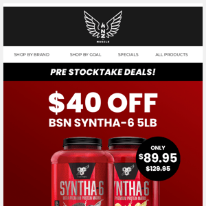 Pre Stocktake DEALS! Optimum Nutrition, BSN & more 🔥