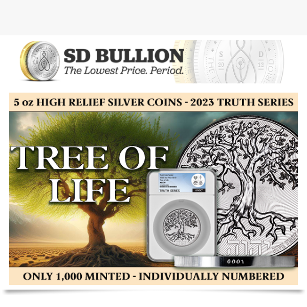 🌳2023 5 oz High Relief Tree Of Life (Only 1000 Made)