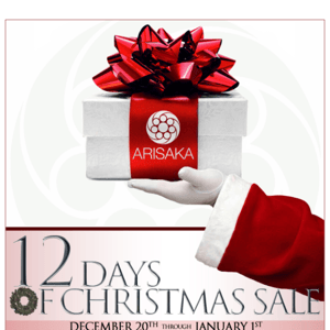 Arisaka 12 Days of Christmas Sale starts NOW!